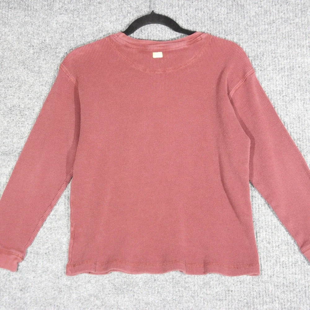 Vintage Ecko Unltd T Shirt Youth Small Maroon Thermal Long Sleeve‎ Skater Y2K